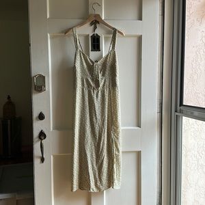 A&F floral cinch-front midi dress